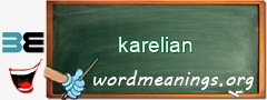 WordMeaning blackboard for karelian